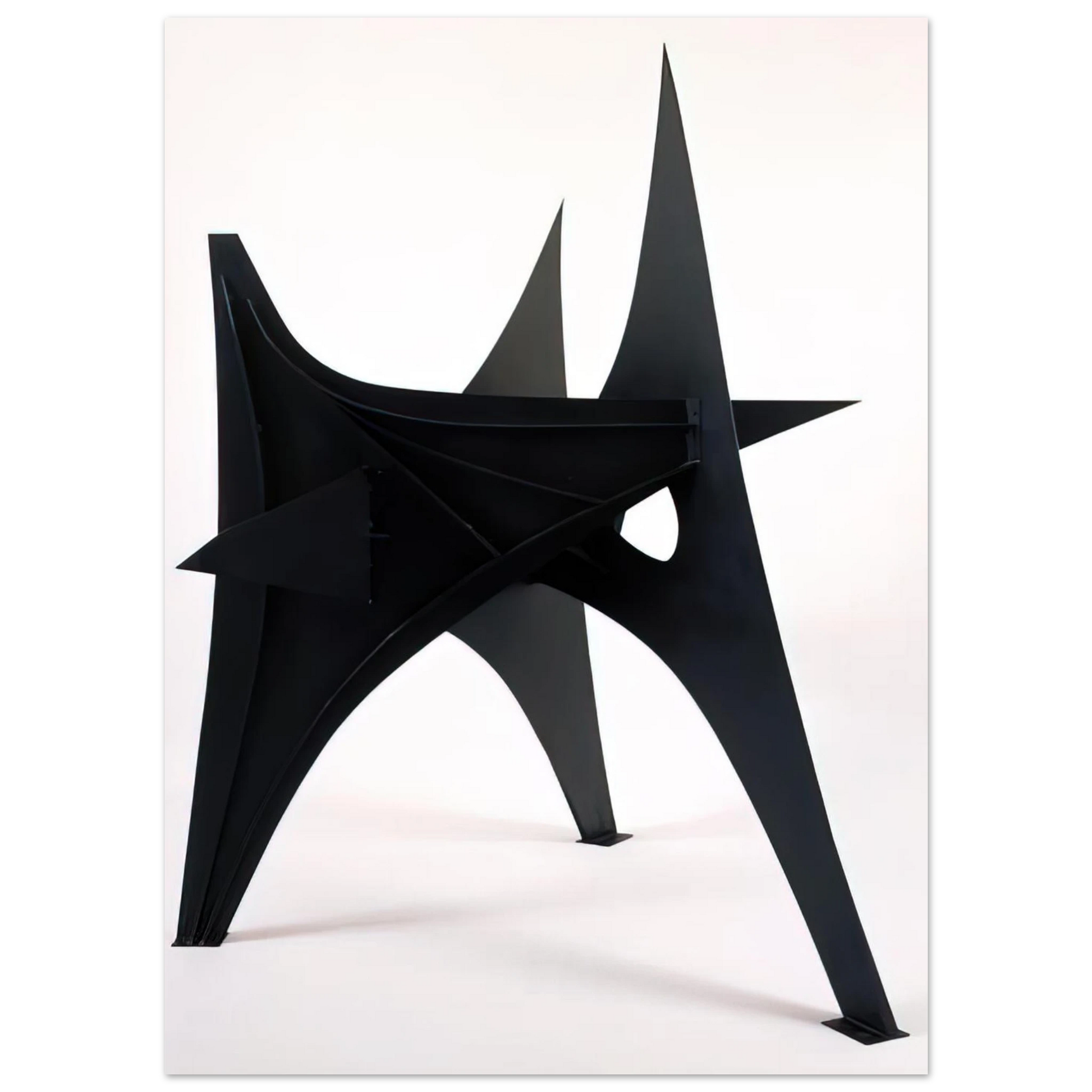 Alexander Calder - TROIS PICS INTERMEDIATE MAQUETTE 1967 Fine Art Poster - 75x100 cm / 30x40 inches