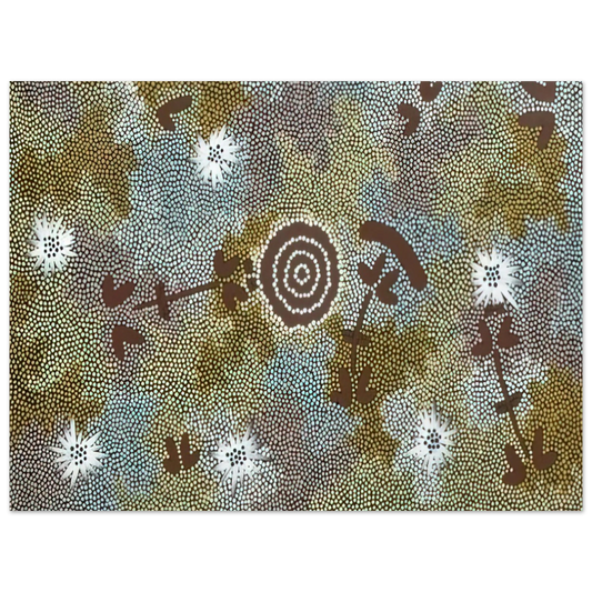 Clifford Possum Tjapaltjarri - Rock Wallaby Dreaming - 1988 Fine Art Poster - Default Title