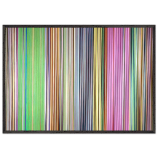 Raspberry Icicle - 1967 - Gene Davis Framed Art Print – Black Wooden Frame - Default Title - -Framed Art Print