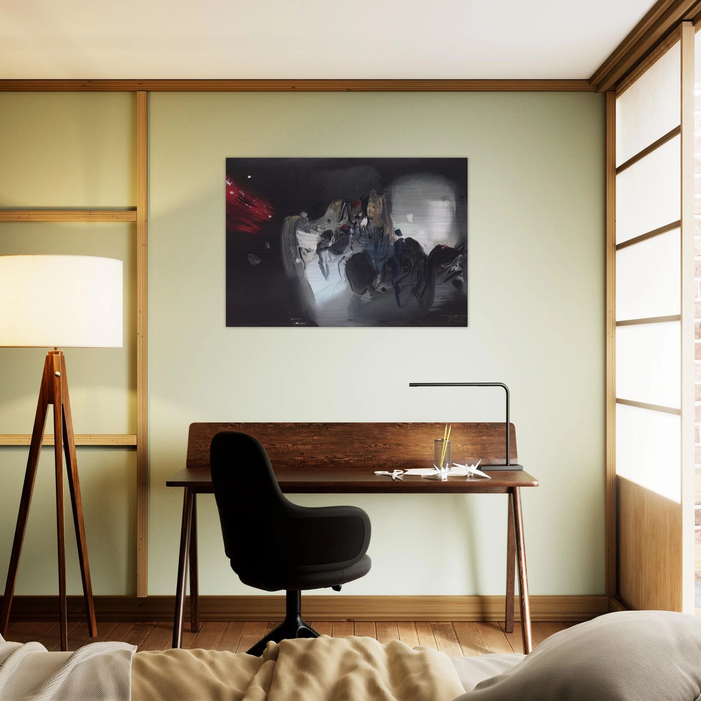 COMPOSITION 1972 - Chu teh Chun Brushed Aluminum Print - 70x100 cm / 28x40 inches | Chu teh Chun Aluminum Print | Chu teh Chun Prints