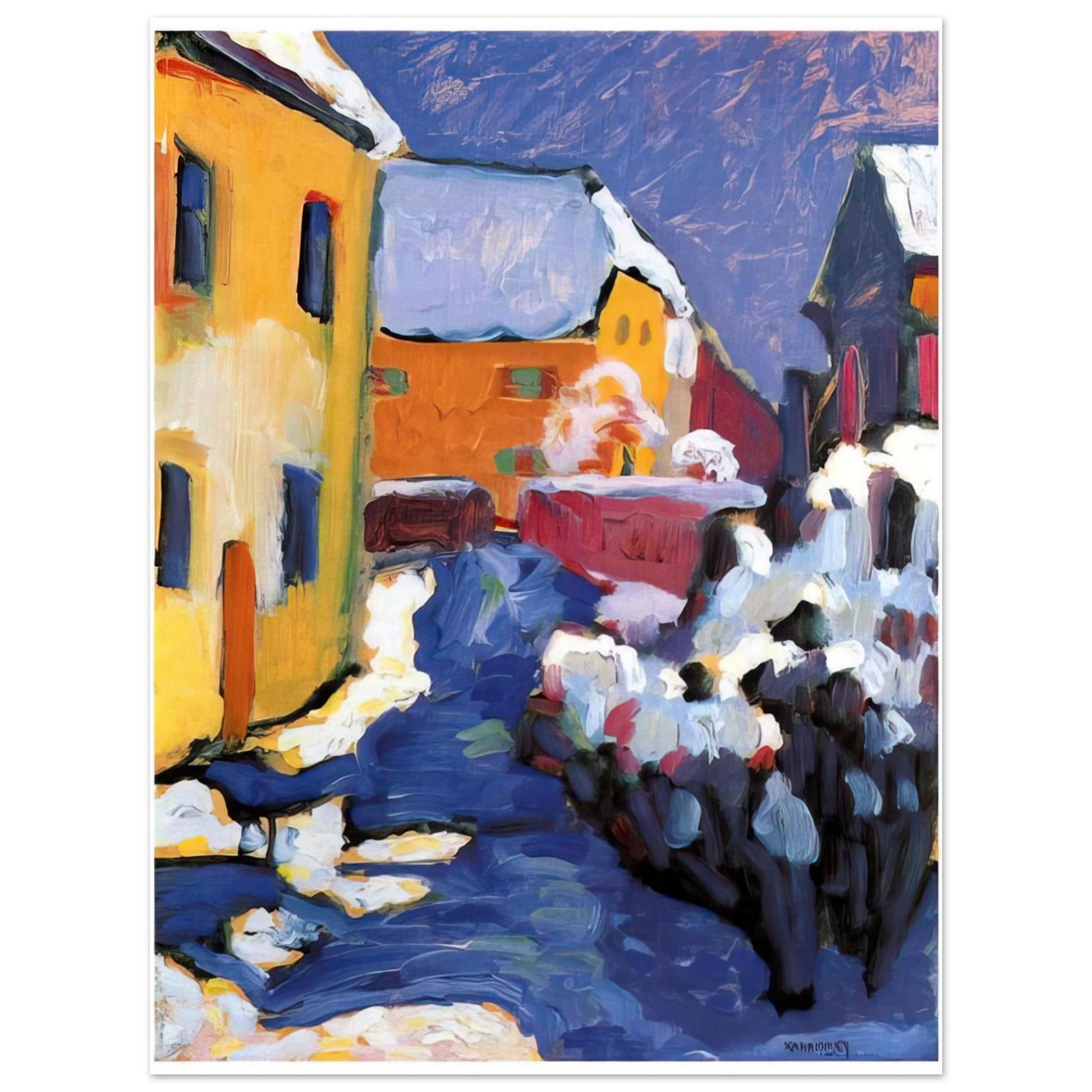 Wassily Kandinsky - CEMETERY AND VICARAGE IN KOCHEL 1909 Fine Art Poster - Default Title