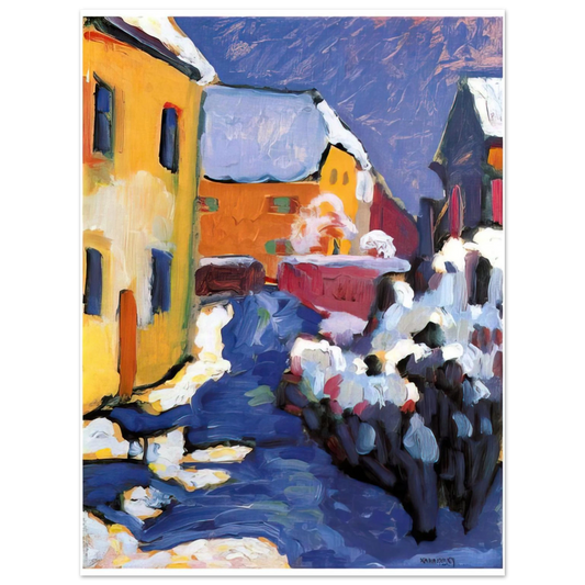 Wassily Kandinsky - CEMETERY AND VICARAGE IN KOCHEL 1909 Fine Art Poster - Default Title