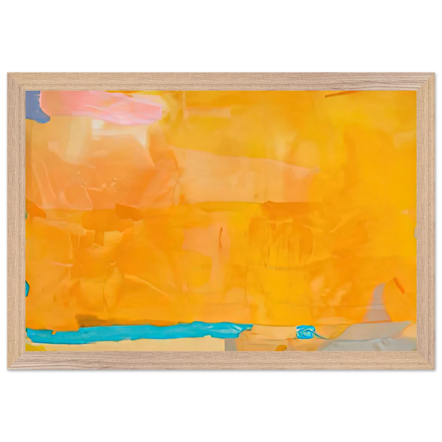 Helen Frankenthaler - Royal Fireworks, 1975- Wall Art - 21x29.7 cm / 8x12" - Premium Wooden Framed Poster With Fine Art Paper - Wood frame