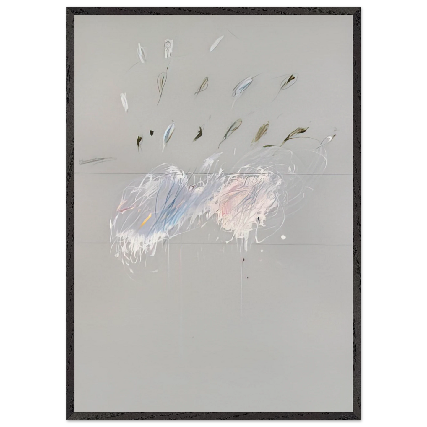 Nine Discourses on Commodus Part VI - Cy Twombly Framed Art Print – Black Wooden Frame - Default Title - -Framed Art Print