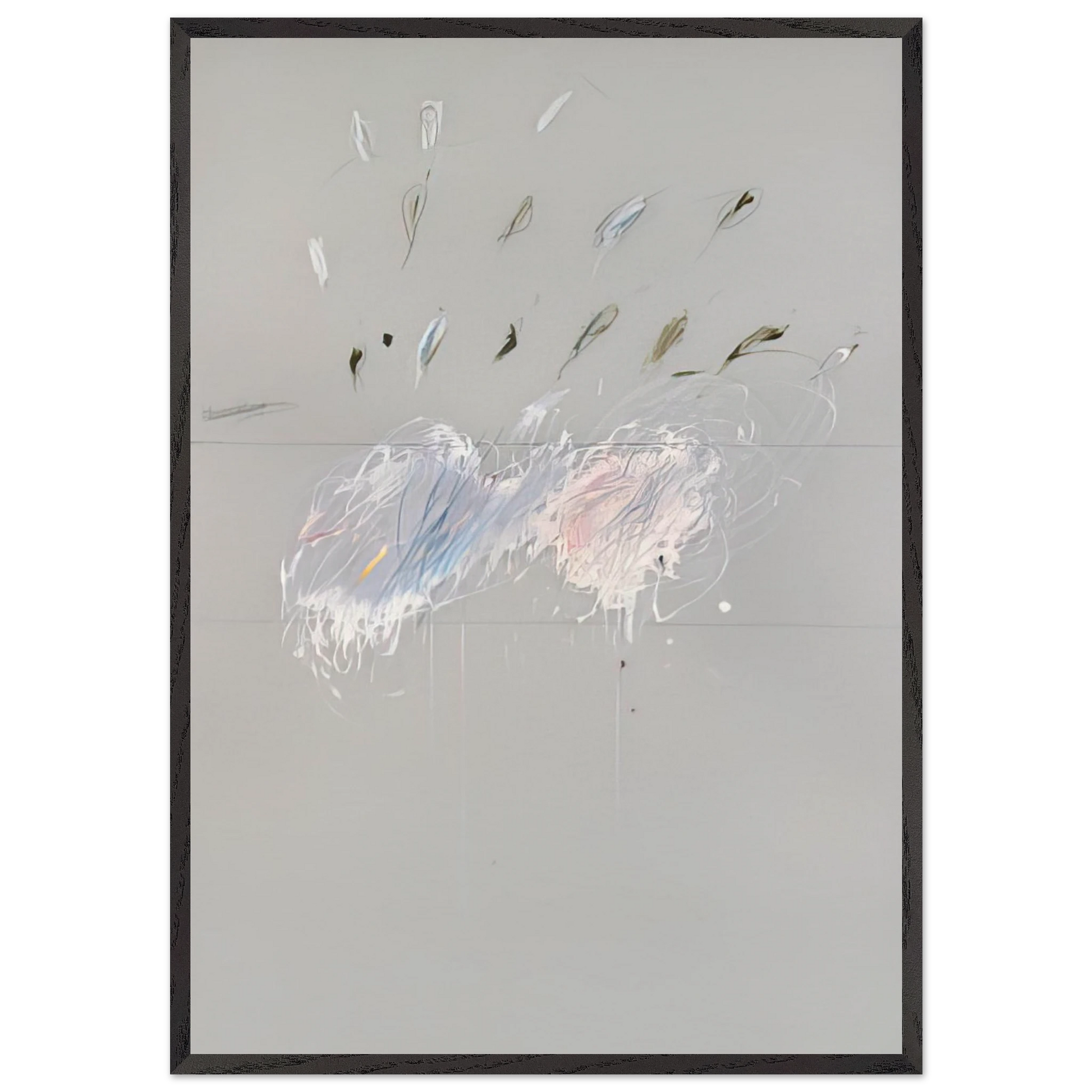 Nine Discourses on Commodus Part VI - Cy Twombly Framed Art Print – Black Wooden Frame - Default Title - -Framed Art Print