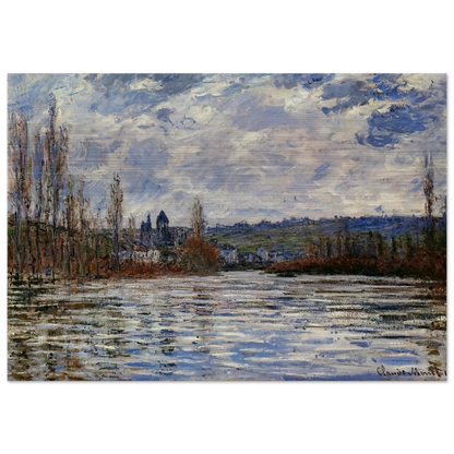 Flood of the Seine at Vetheuil - claude monet Brushed Aluminum Print - 70x100 cm / 28x40 inches | claude monet Aluminum Print | claude monet Prints