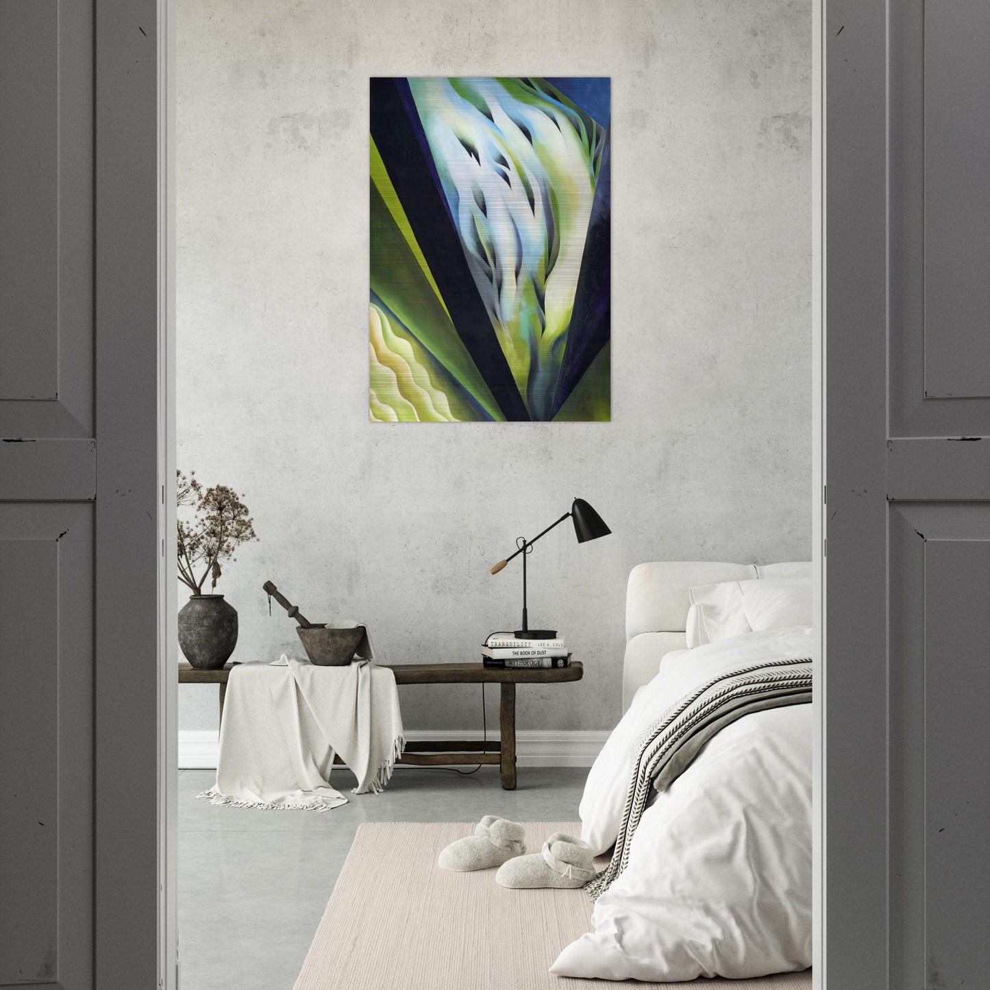 Blue and Green Music - Georgia O'Keeffe Brushed Aluminum Print - 70x100 cm / 28x40 inches | Georgia O'Keeffe Aluminum Print | Georgia O'Keeffe Prints