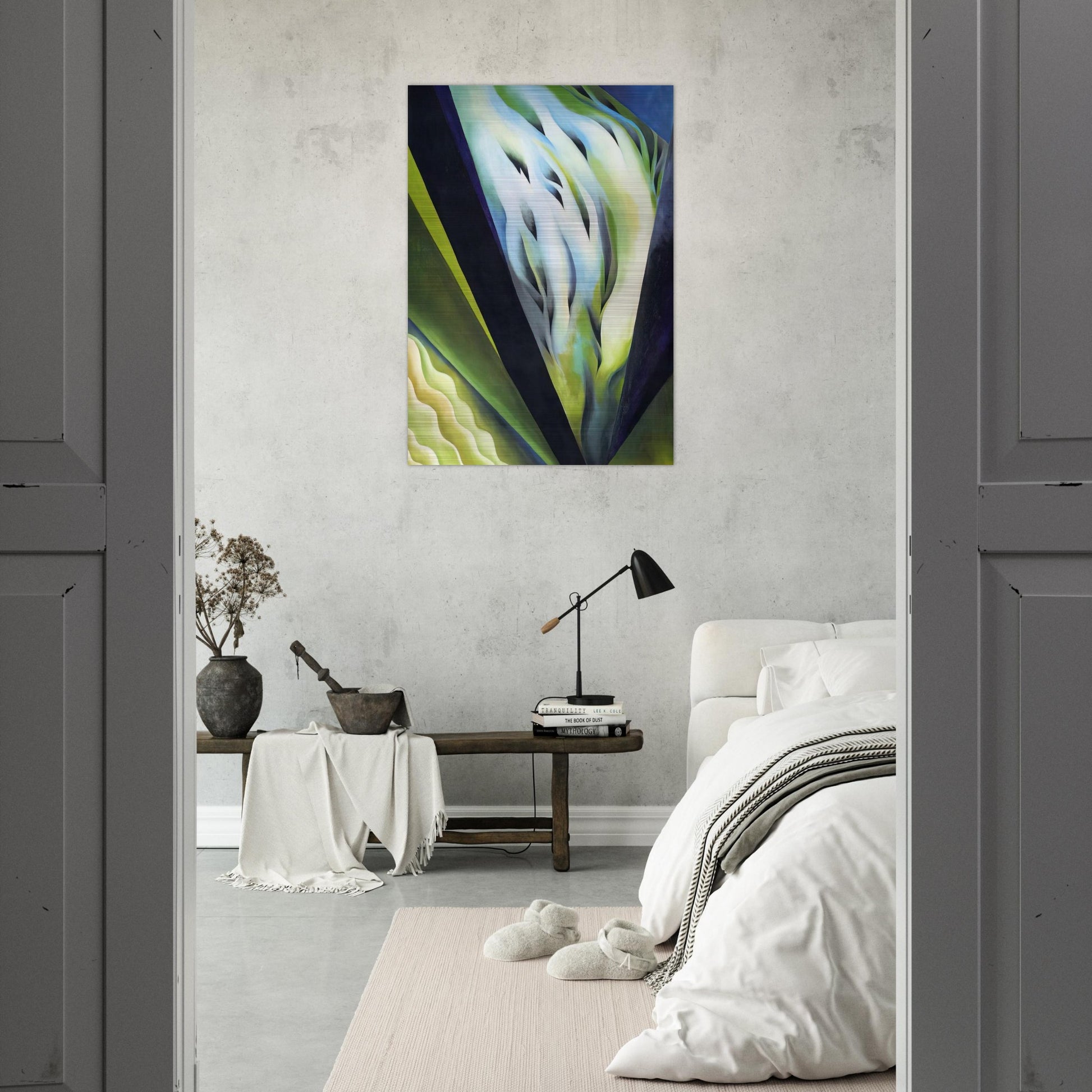 Blue and Green Music - Georgia O'Keeffe Brushed Aluminum Print - 70x100 cm / 28x40 inches | Georgia O'Keeffe Aluminum Print | Georgia O'Keeffe Prints