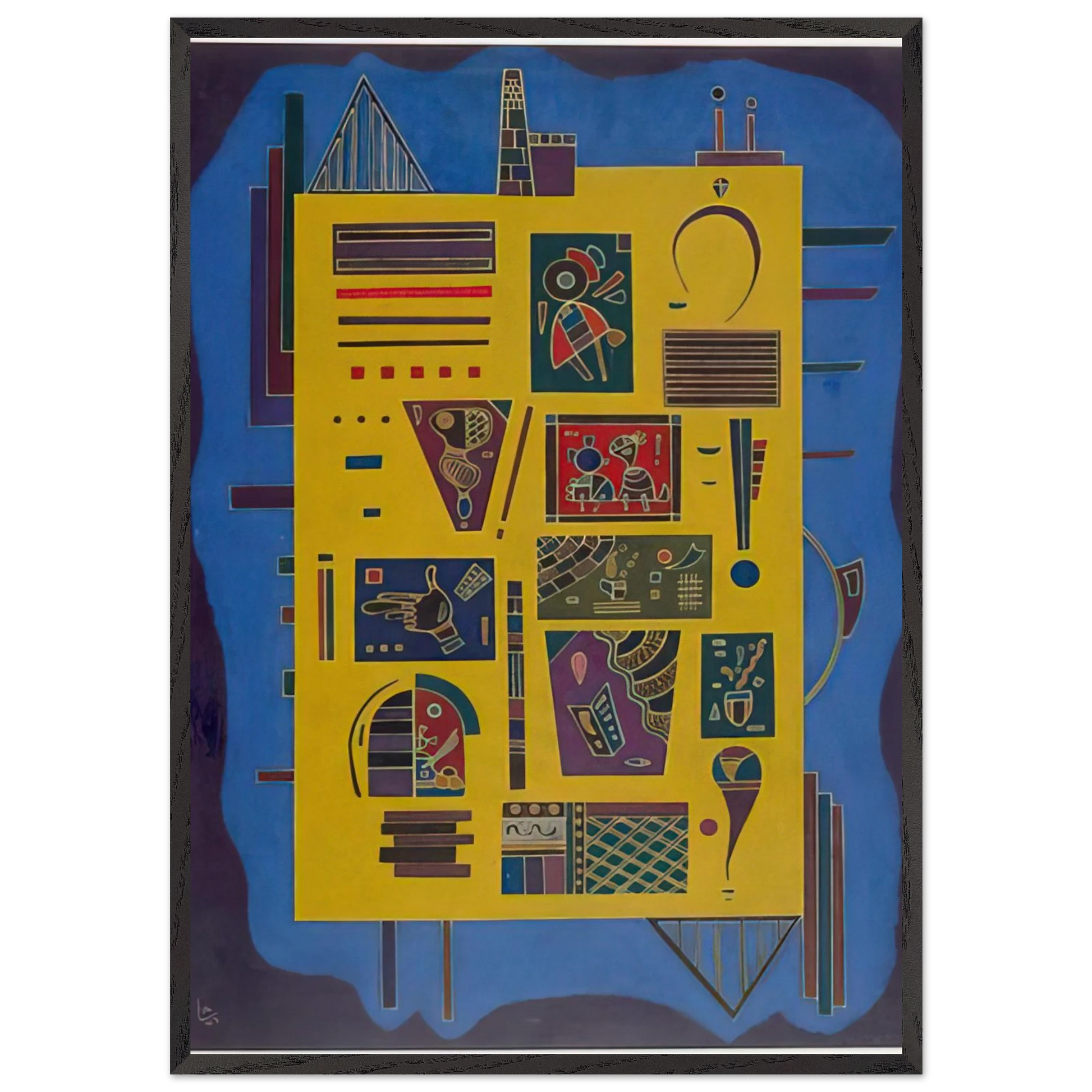 Wall artCONGLOMERAT 1943 - Wassily Kandinsky Framed Art Print – Black Wooden Frame - Default Title - -Framed Art Print