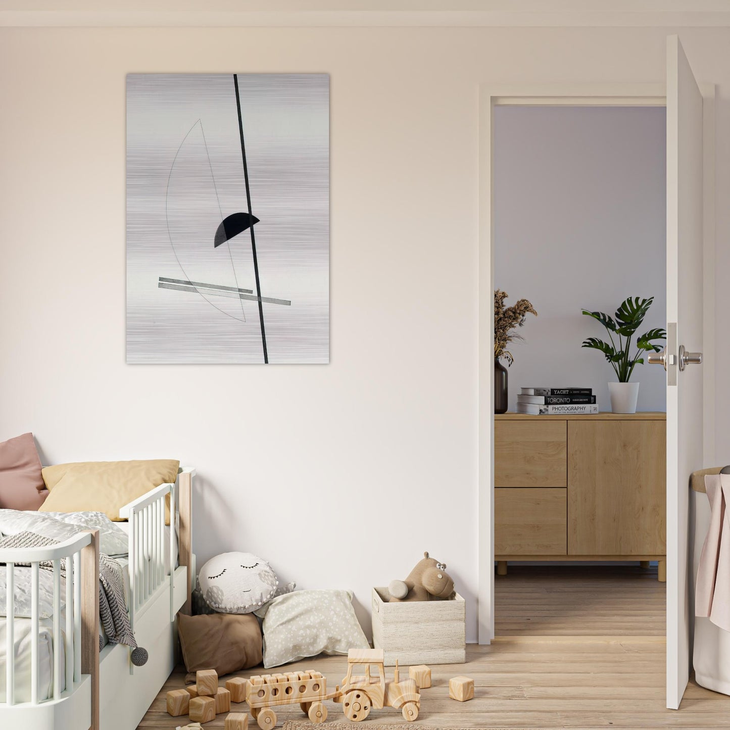 Construction - Laszlo Moholy-Nagy Brushed Aluminum Print - 70x100 cm / 28x40 inches | Laszlo Moholy-Nagy Aluminum Print | Laszlo Moholy-Nagy Prints