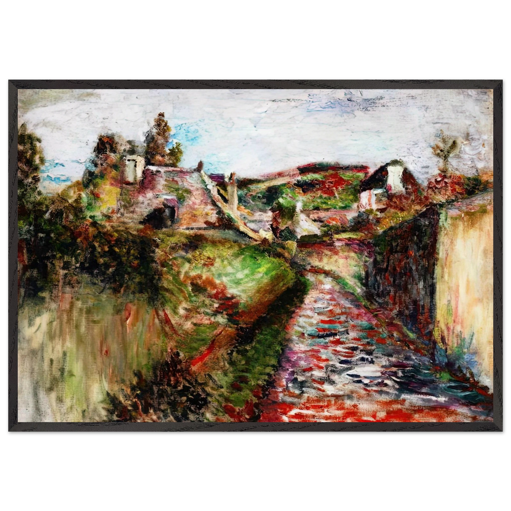 VIEW OF BELLE ILE 1897 - Henri Matisse Framed Art Print – Black Wooden Frame - Default Title - -Framed Art Print