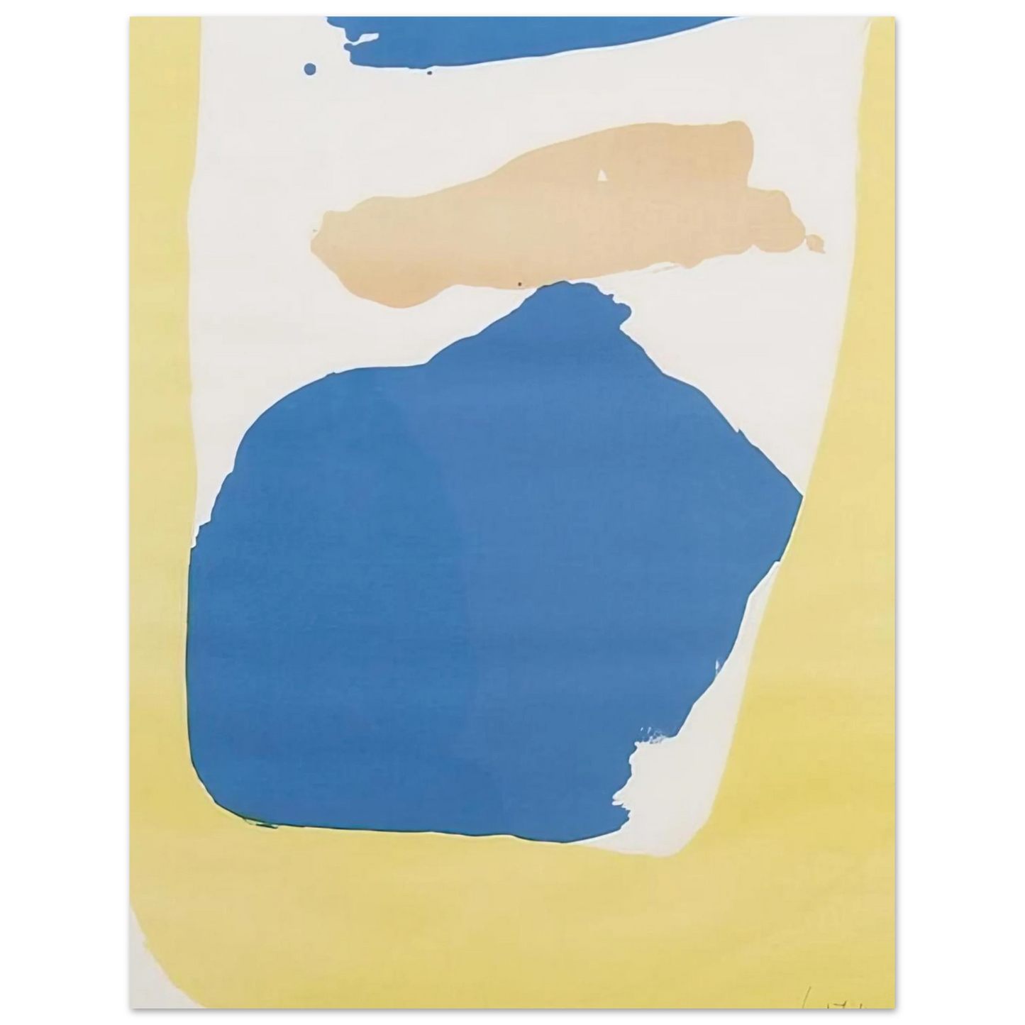 Helen Frankenthaler - Frankenthaler Preview - 1965 Wall art - 15x20 cm / 6x8 Inches - Premium Wooden Framed Poster With Fine Art Paper - White frame