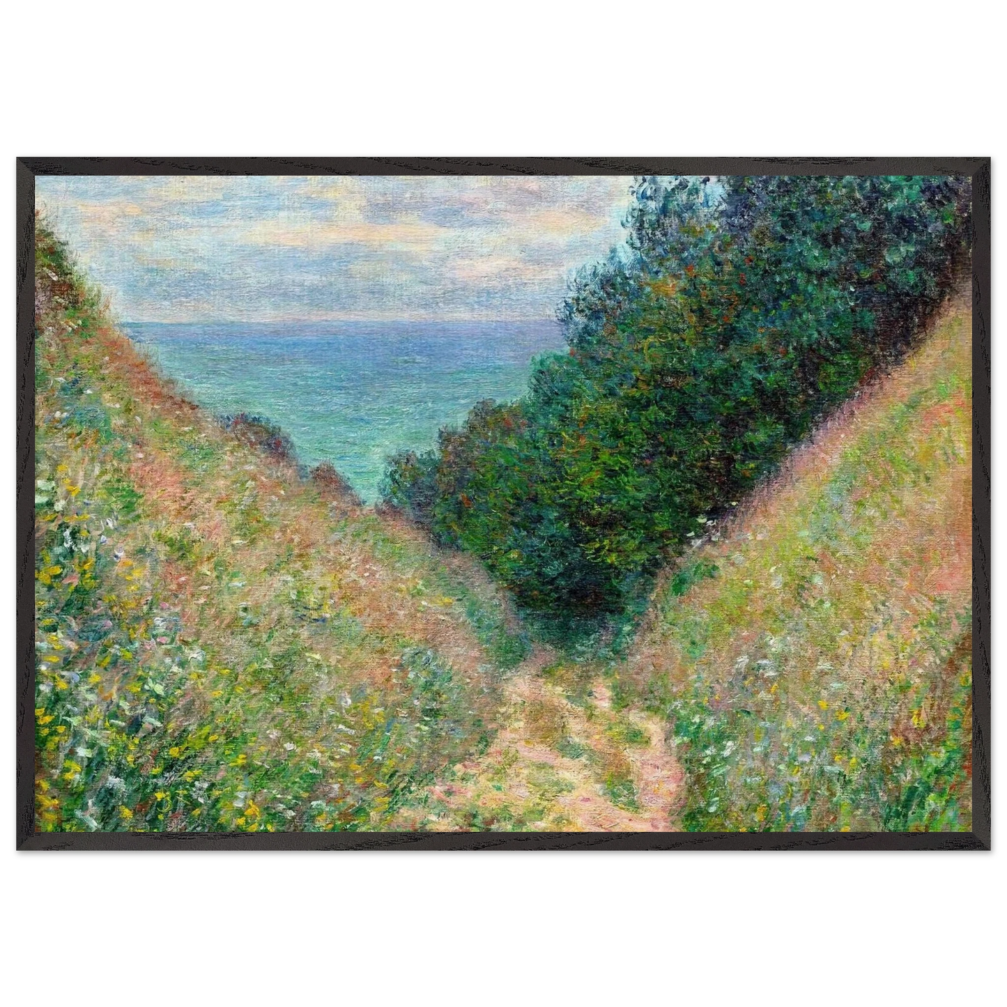 Path at La Cavee Pourville - claude monet Framed Art Print – Black Wooden Frame - Default Title - -Framed Art Print