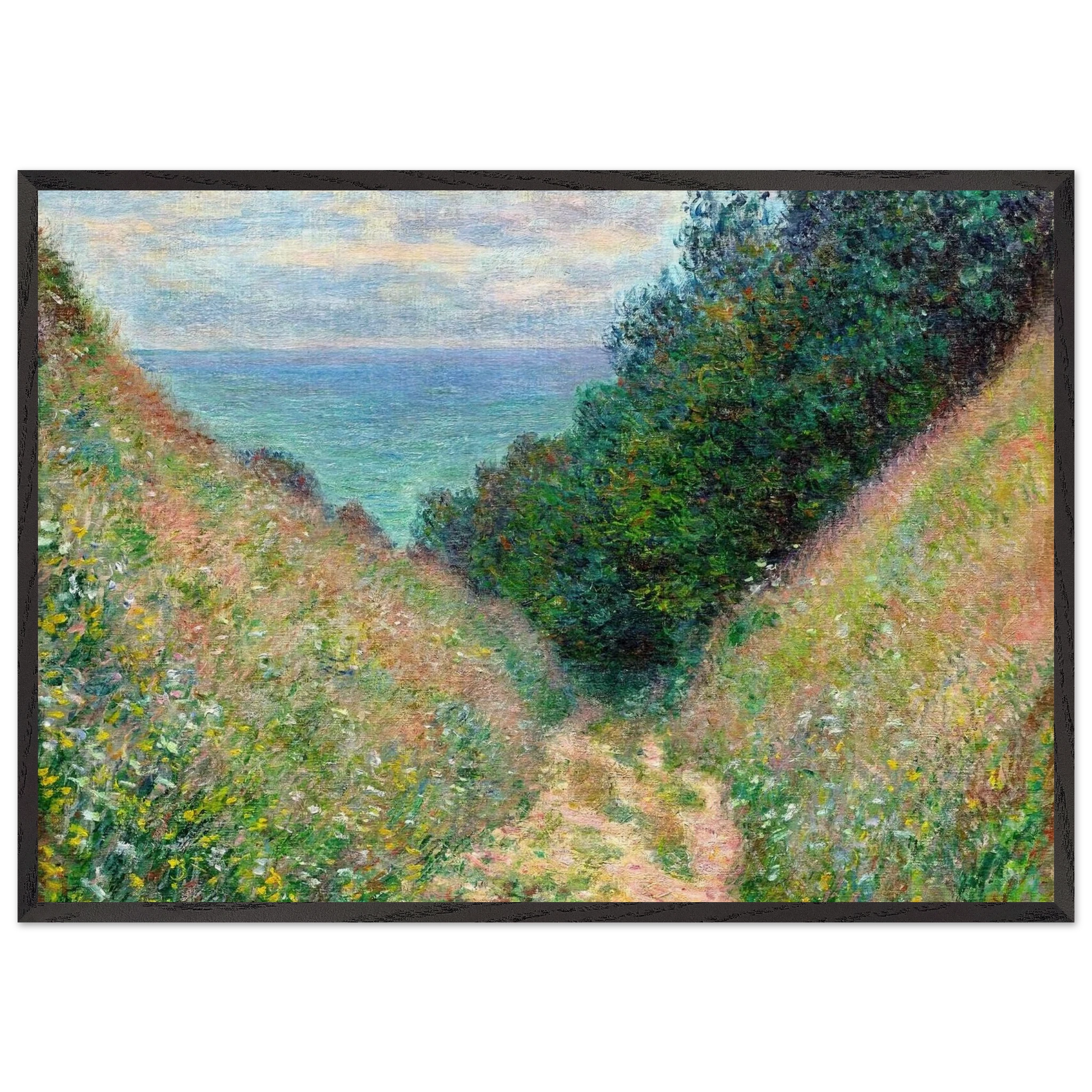 Path at La Cavee Pourville - claude monet Framed Art Print – Black Wooden Frame - Default Title - -Framed Art Print