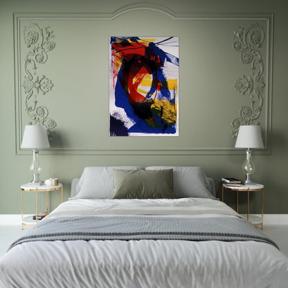 Distance Finding Mozart - 1992 - Paul Jenkins Brushed Aluminum Print - 70x100 cm / 28x40 inches | Paul Jenkins Aluminum Print | Paul Jenkins Prints