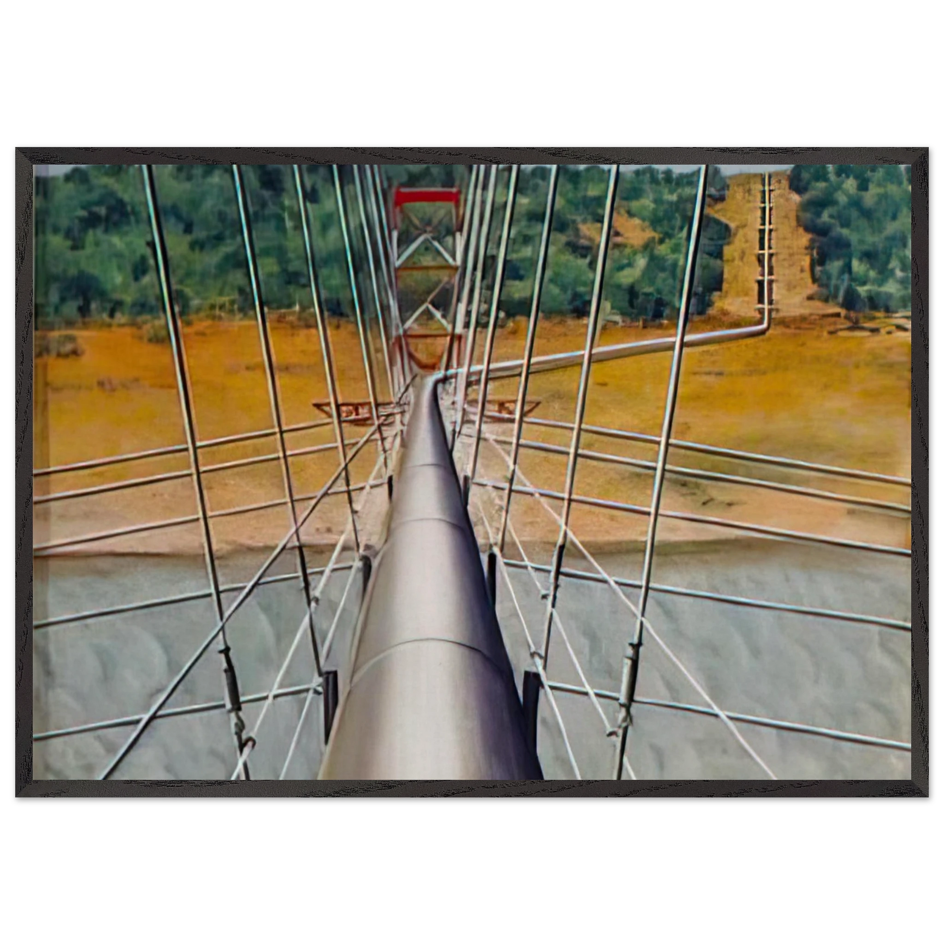 Pipeline - 1955 - Clarence Holbrook Carter Framed Art Print – Black Wooden Frame - Default Title - -Framed Art Print