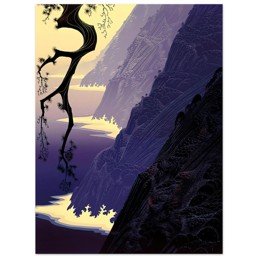 Eyvind Earle - Purple Mist Fine Art Poster - Default Title