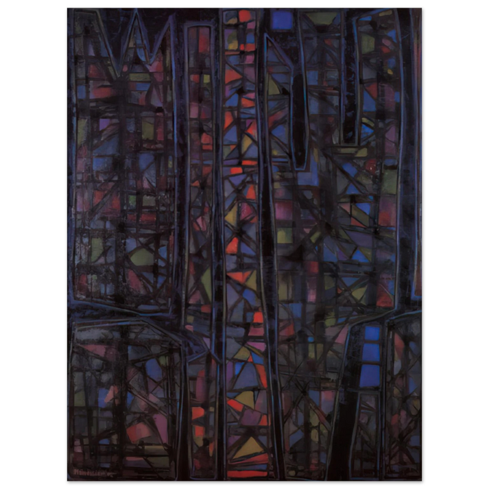 Alfred Manessier - Recueillement nocturne II - 1952  75x100 cm / 30x40inches Fine Art Poster