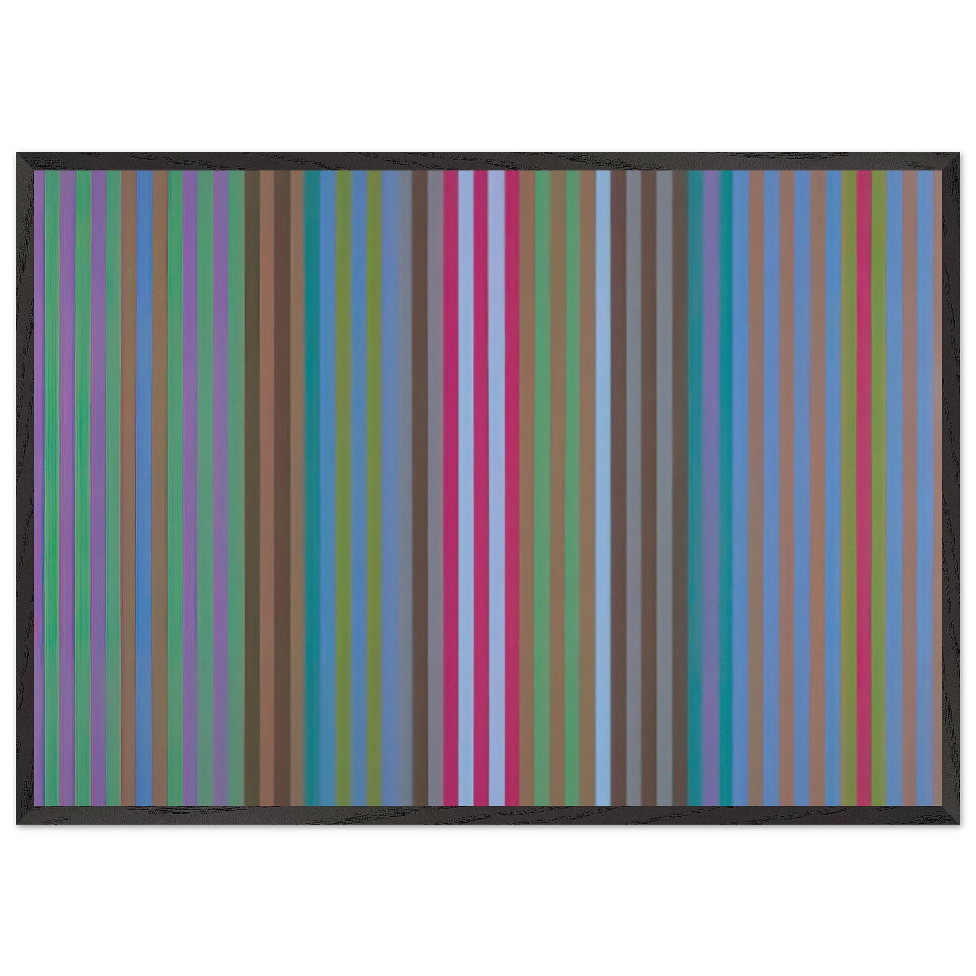 Bulletproof - 1969 - Gene Davis Framed Art Print – Black Wooden Frame - Default Title - -Framed Art Print