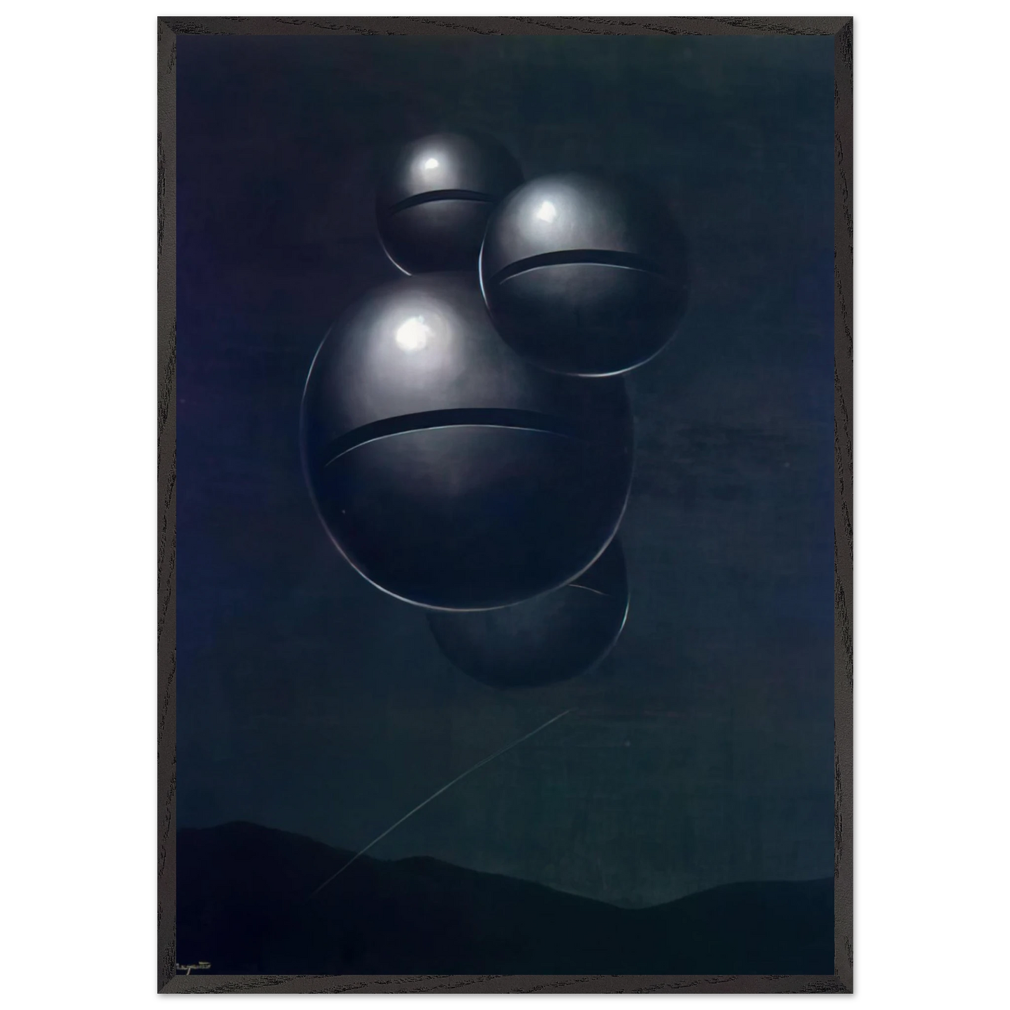 THE VOICE OF SPACE 1928 1 - Rene Magritte Framed Art Print – Black Wooden Frame - Default Title - -Framed Art Print