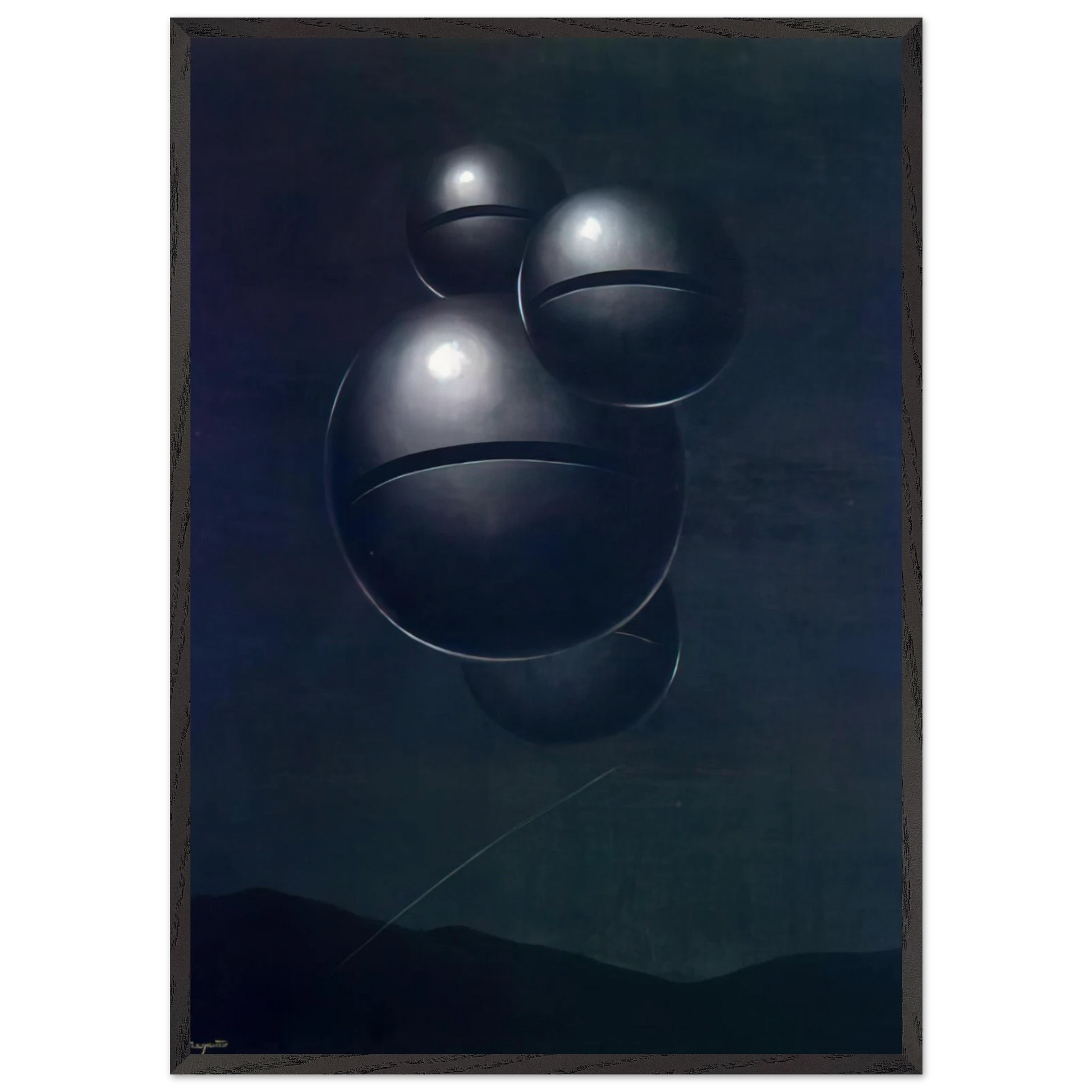 THE VOICE OF SPACE 1928 1 - Rene Magritte Framed Art Print – Black Wooden Frame - Default Title - -Framed Art Print