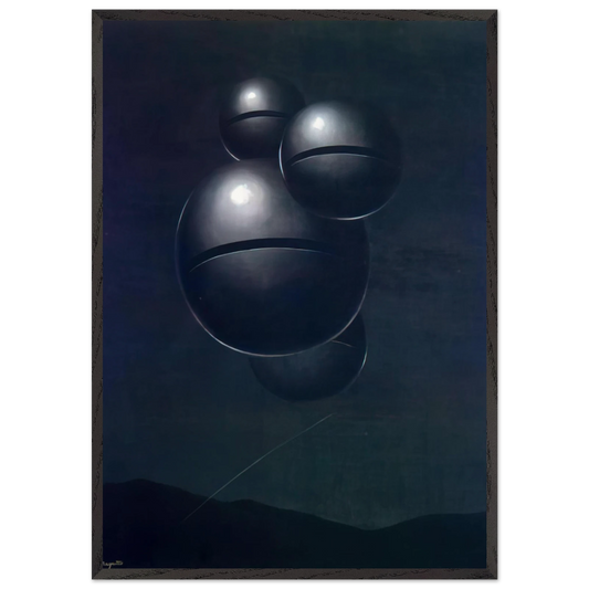 THE VOICE OF SPACE 1928 1 - Rene Magritte 70x100 cm / 28x40 inches Framed Art Print – Black Wooden Frame