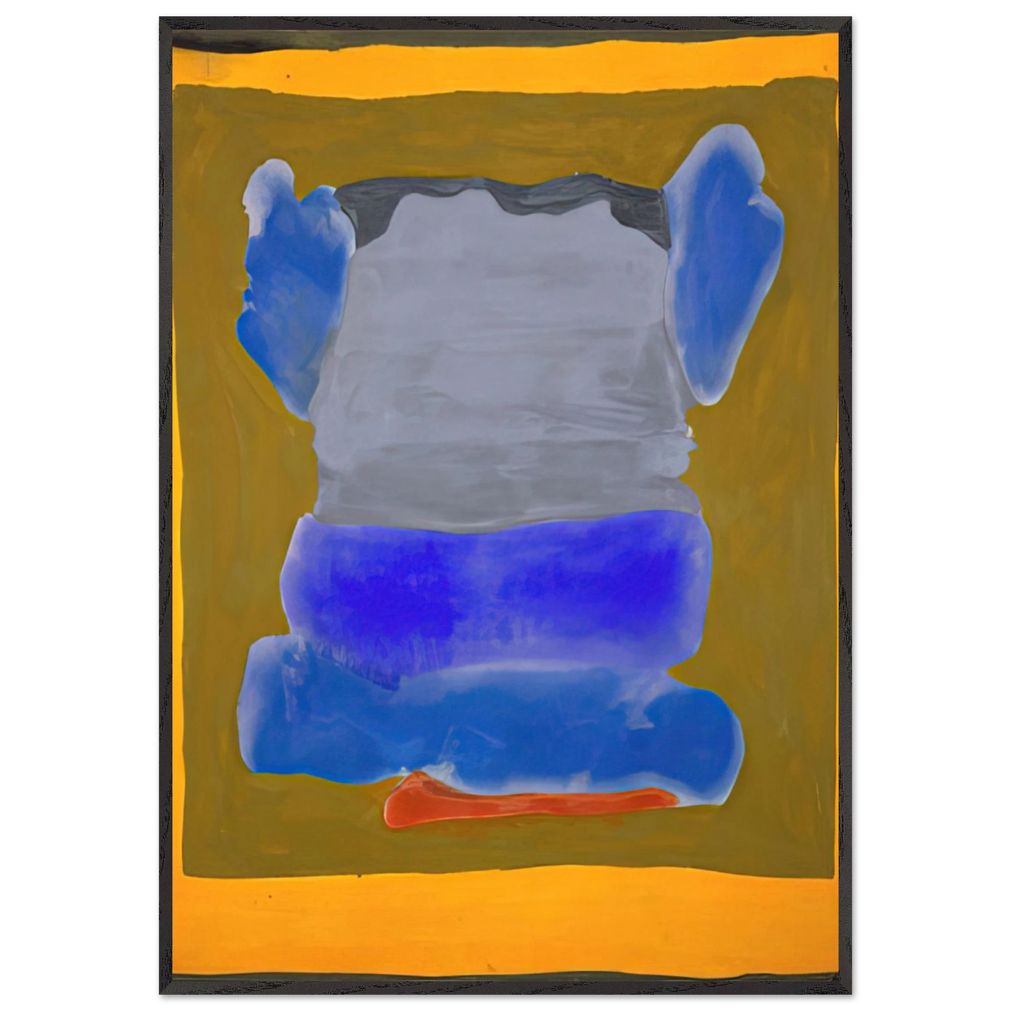 Helen Frankenthaler - Buddha s Court - 1964 Wall art - 13x18 cm / 5x7 inches - Premium Wooden Framed Poster With Fine Art Paper - Wood frame