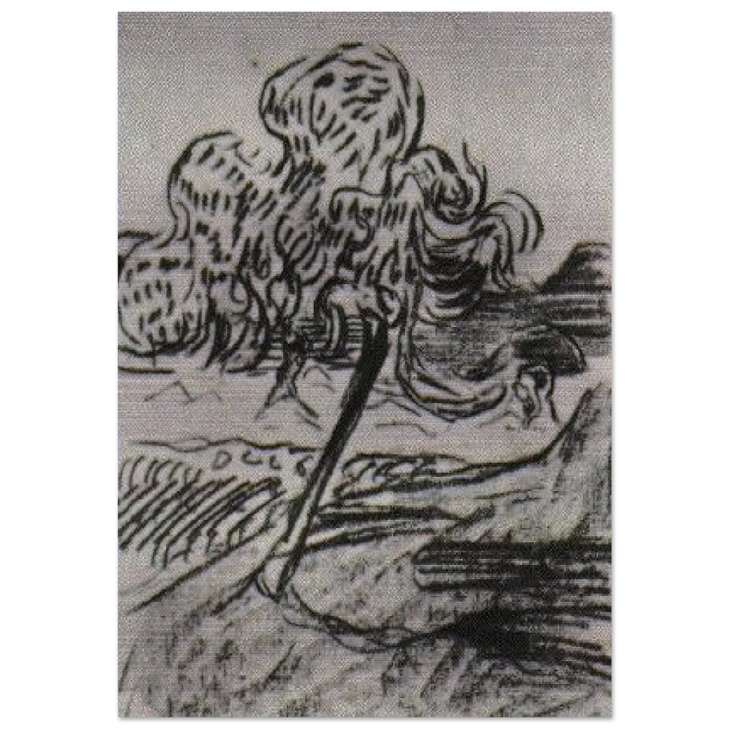 Study of a Fruit Tree - Vincent van Gogh Brushed Aluminum Print - 70x100 cm / 28x40 inches | Vincent van Gogh Aluminum Print | Vincent van Gogh Prints