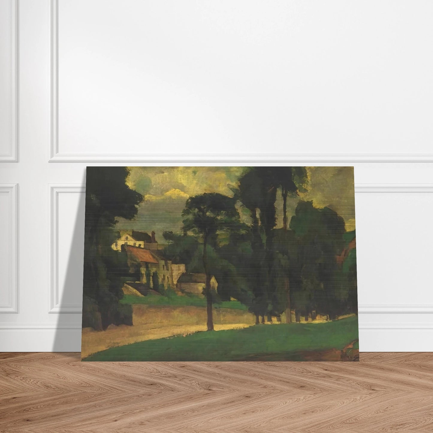 Road at Pontoise - Paul Cézanne Brushed Aluminum Print - 70x100 cm / 28x40 inches | Paul Cézanne Aluminum Print | Paul Cézanne Prints