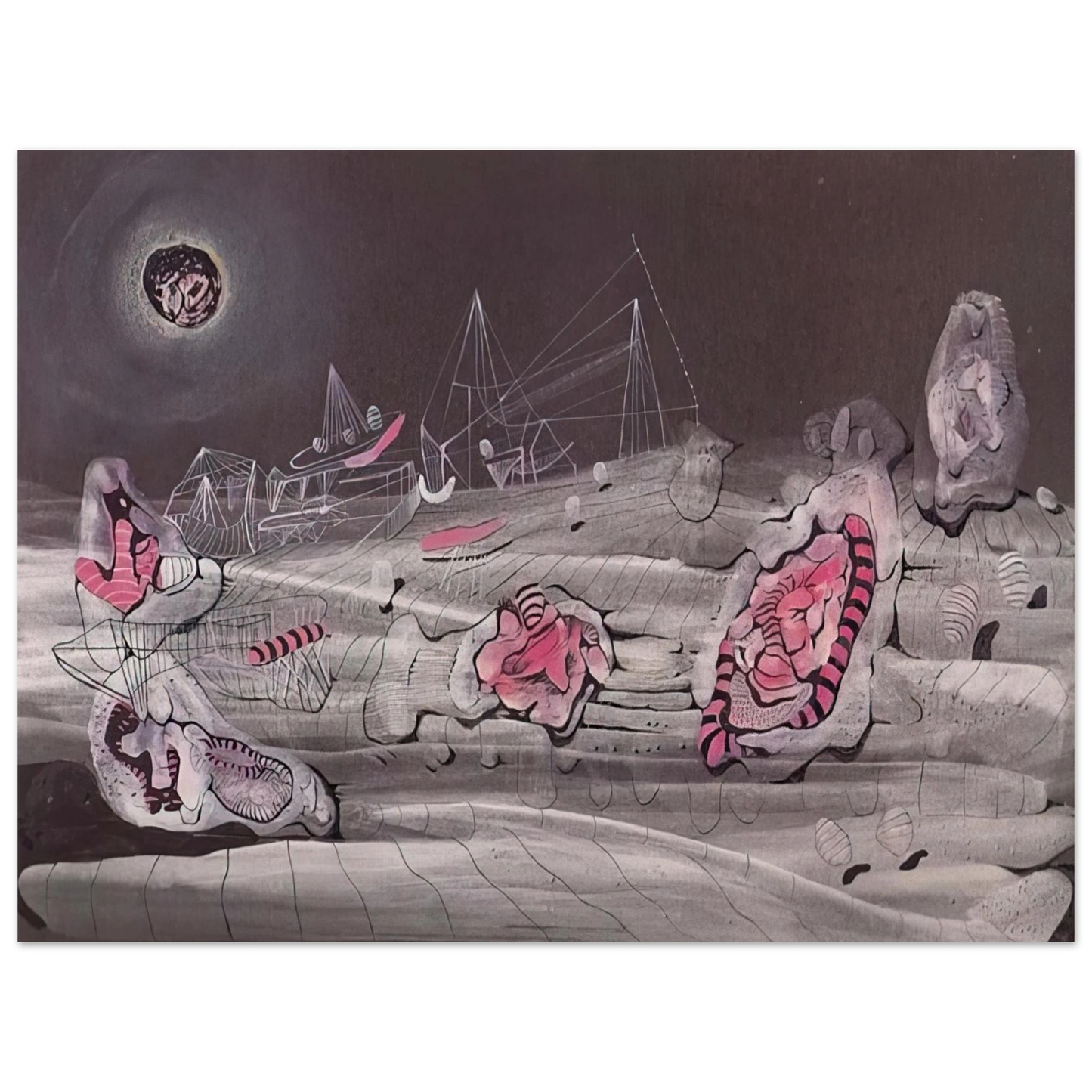 Roberto Matta - DARK LIGHT 1940 Fine Art Poster - Default Title