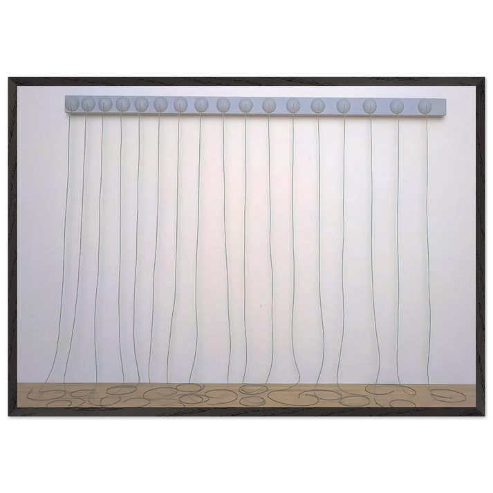 ADDENDUM 1967 - Eva Hesse 70x100 cm / 28x40 inches Framed Art Print – Black Wooden Frame