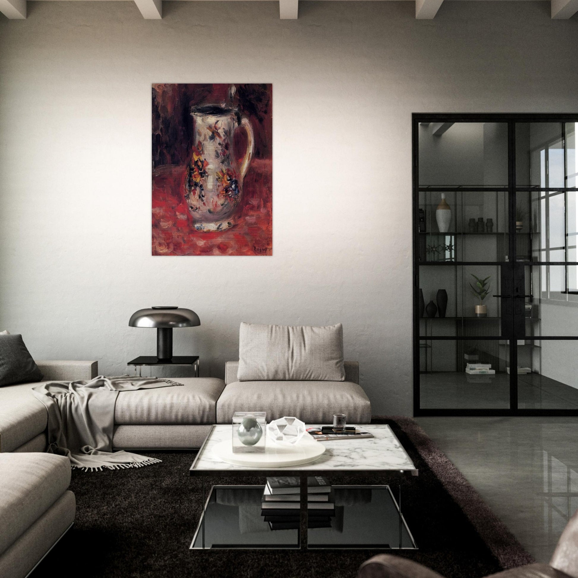 Jug - Pierre-Auguste Renoir Brushed Aluminum Print - 70x100 cm / 28x40 inches | Pierre-Auguste Renoir Aluminum Print | Pierre-Auguste Renoir Prints