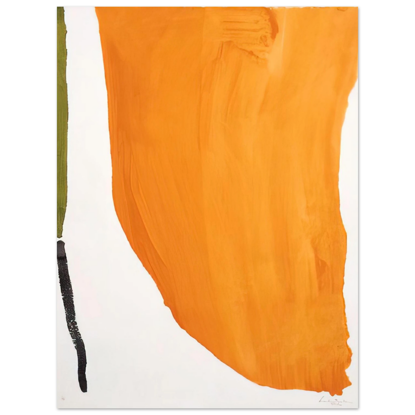Helen Frankenthaler - Orange Downpour - 1970 Wall art - A2 (42 x 59.4  cm) - Fine Art Poster - -