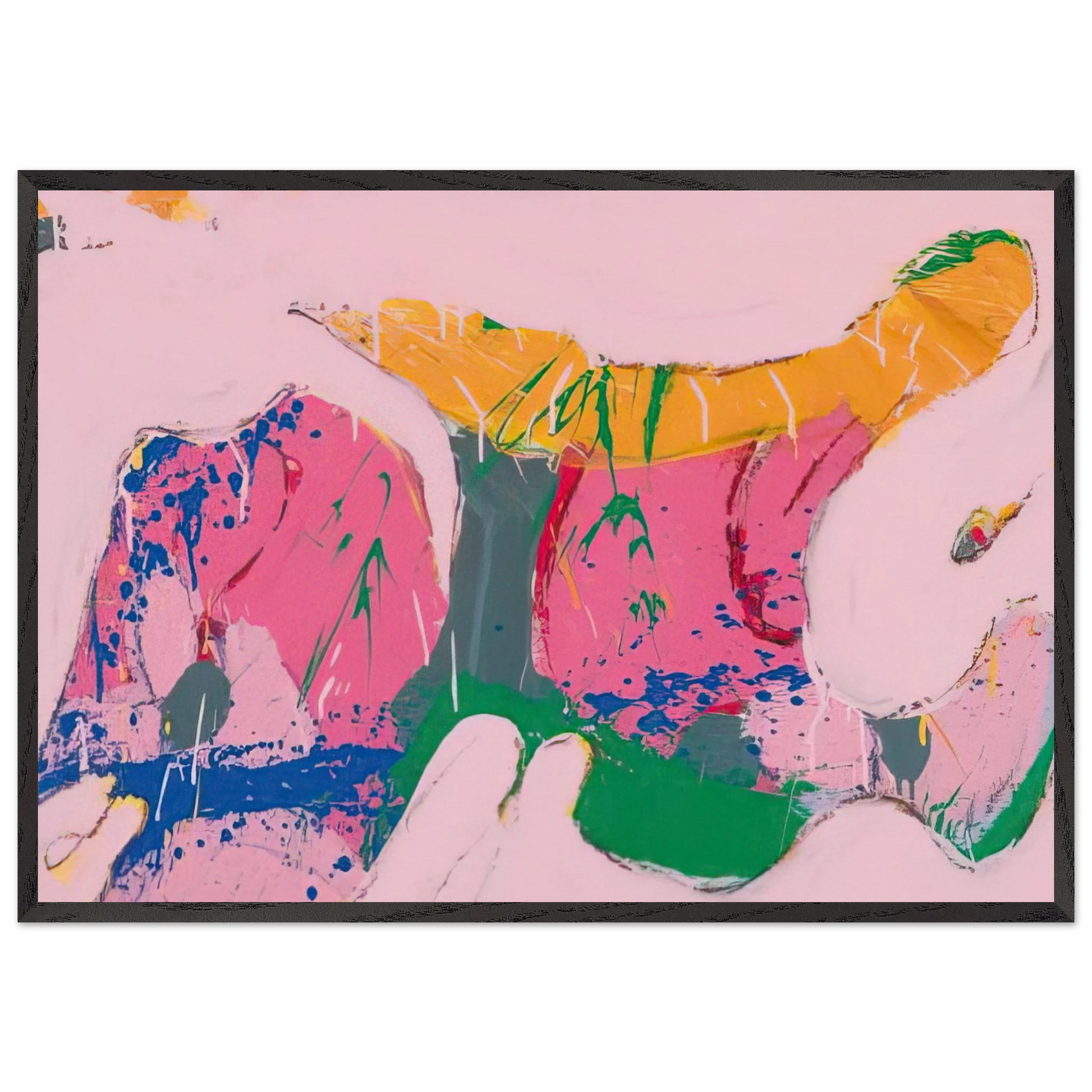 Uranus - 1974 - Norman Bluhm Framed Art Print – Black Wooden Frame - Default Title - -Framed Art Print