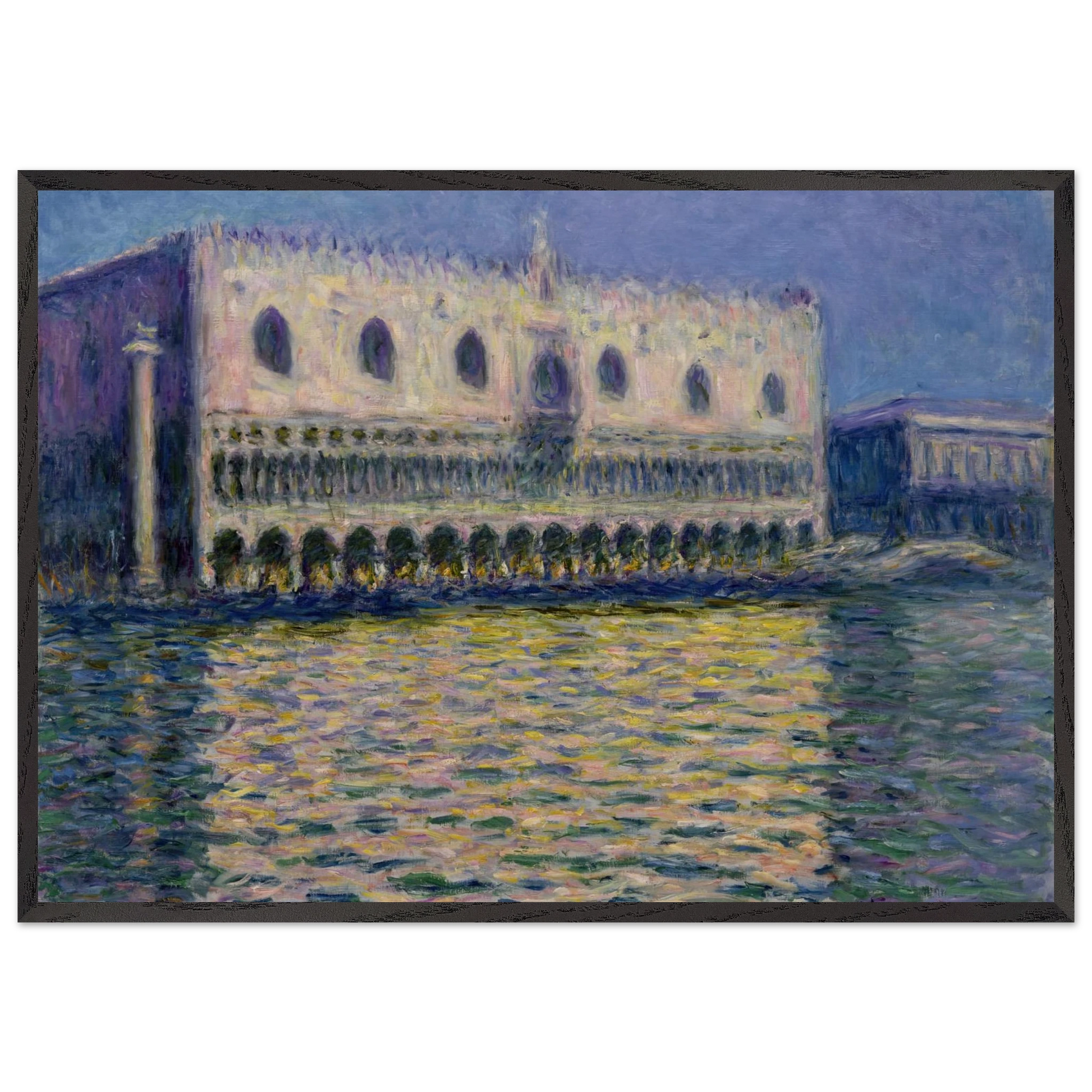 The Palazzo Ducale - claude monet Framed Art Print – Black Wooden Frame - Default Title - -Framed Art Print