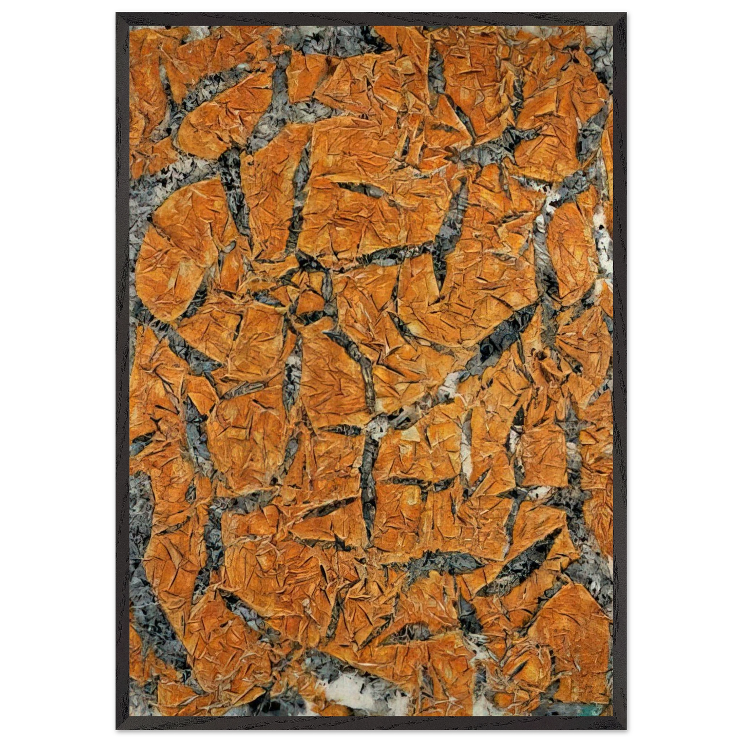 Mariale MD 4 serie le manteau de la Vierge - 1962 - Simon Hantai Framed Art Print – Black Wooden Frame - Default Title - -Framed Art Print