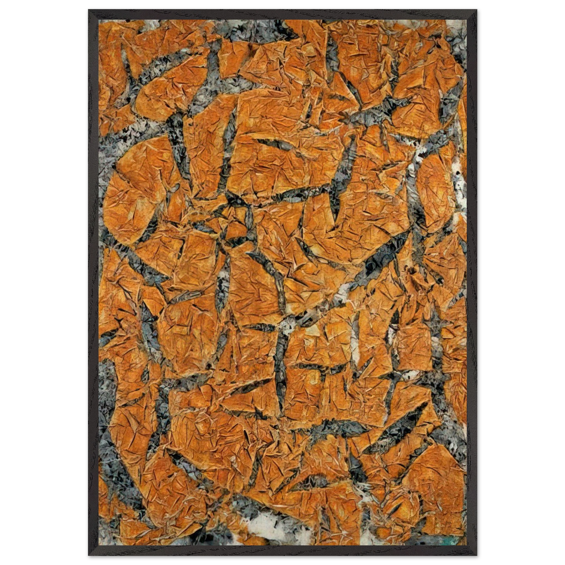 Mariale MD 4 serie le manteau de la Vierge - 1962 - Simon Hantai Framed Art Print – Black Wooden Frame - Default Title - -Framed Art Print