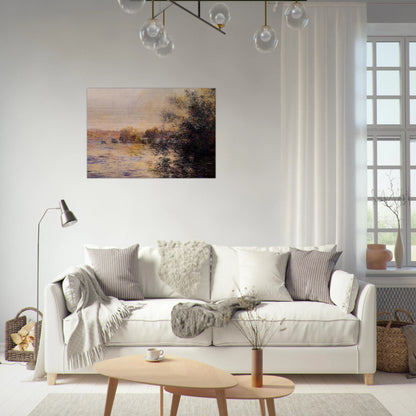 Evening Effect of the Seine - claude monet Brushed Aluminum Print - 70x100 cm / 28x40 inches | claude monet Aluminum Print | claude monet Prints