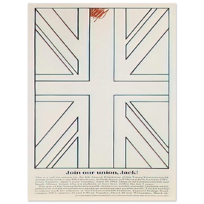 Billy Apple - Join our union, Jack! Young Commonwealth Artists - 1962  75x100 cm / 30x40inches Fine Art Poster