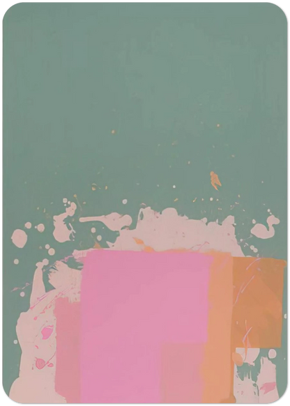 Green, Orange, Pink - 1971 By John Hoyland Pack of 10 Post Cards | John Hoyland Post Cards | A6 (10.5 x 14.8 cm) - 4.1 x 5.8 inches