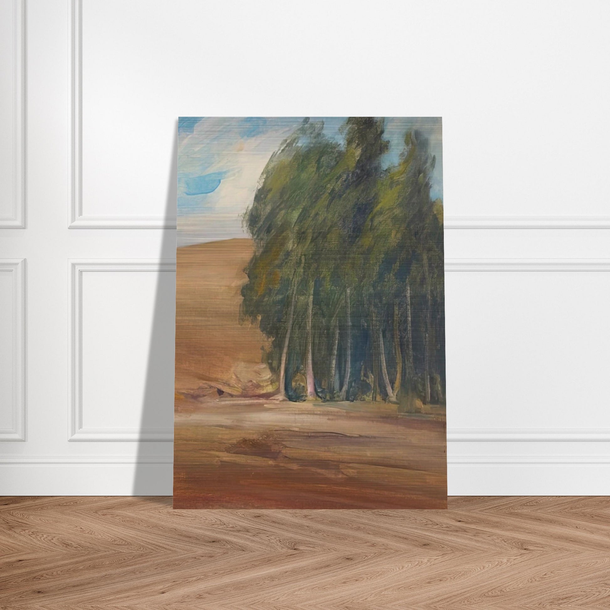 A Grove of Windswept Trees - Tonalism - Xavier Martinez Brushed Aluminum Print - 70x100 cm / 28x40 inches | Xavier Martinez Aluminum Print | Xavier Martinez Prints