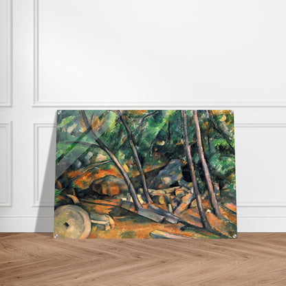 Woods with Millstone - Paul Cézanne Acrylic Print - 70x100 cm / 28x40″ inches