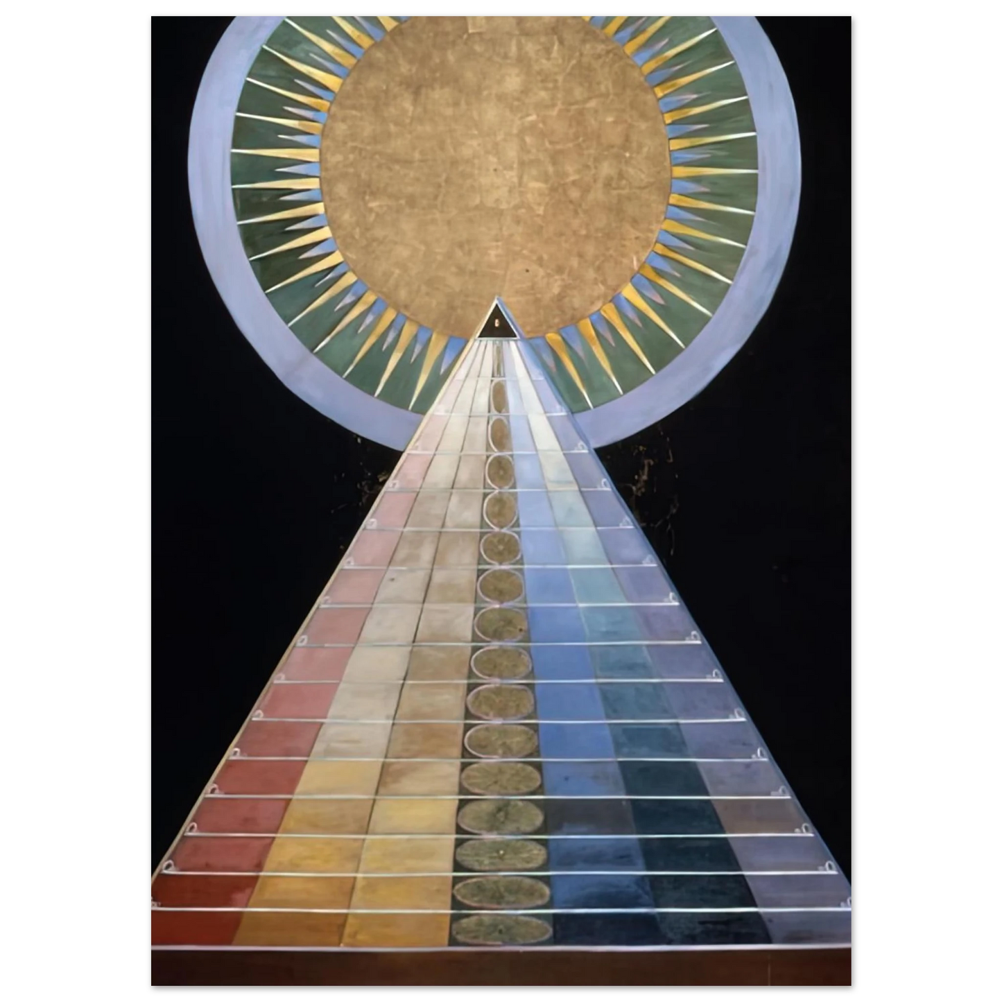 Hilma af Klint - ALTAR PAINTING 1915 Wall art - A3 (29.7 x 42  cm) - Premium Wooden Framed Poster With Fine Art Paper - Wood frame