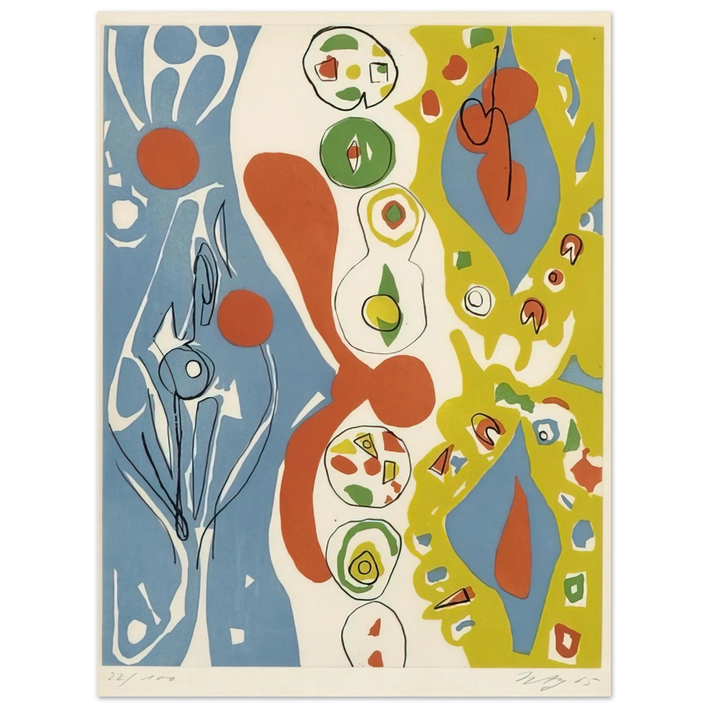 Ernst Wilhelm Nay - Spiele des Menschen - 1965 Fine Art Poster - Default Title