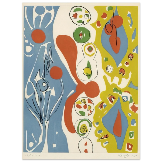 Ernst Wilhelm Nay - Spiele des Menschen - 1965 Fine Art Poster - Default Title