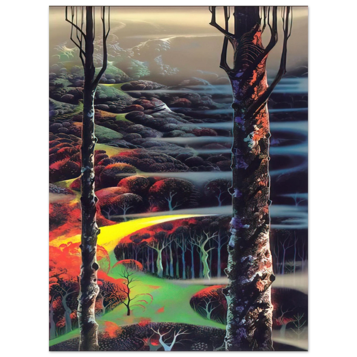 Eyvind Earle - A Touch of Autumn  75x100 cm / 30x40inches Fine Art Poster