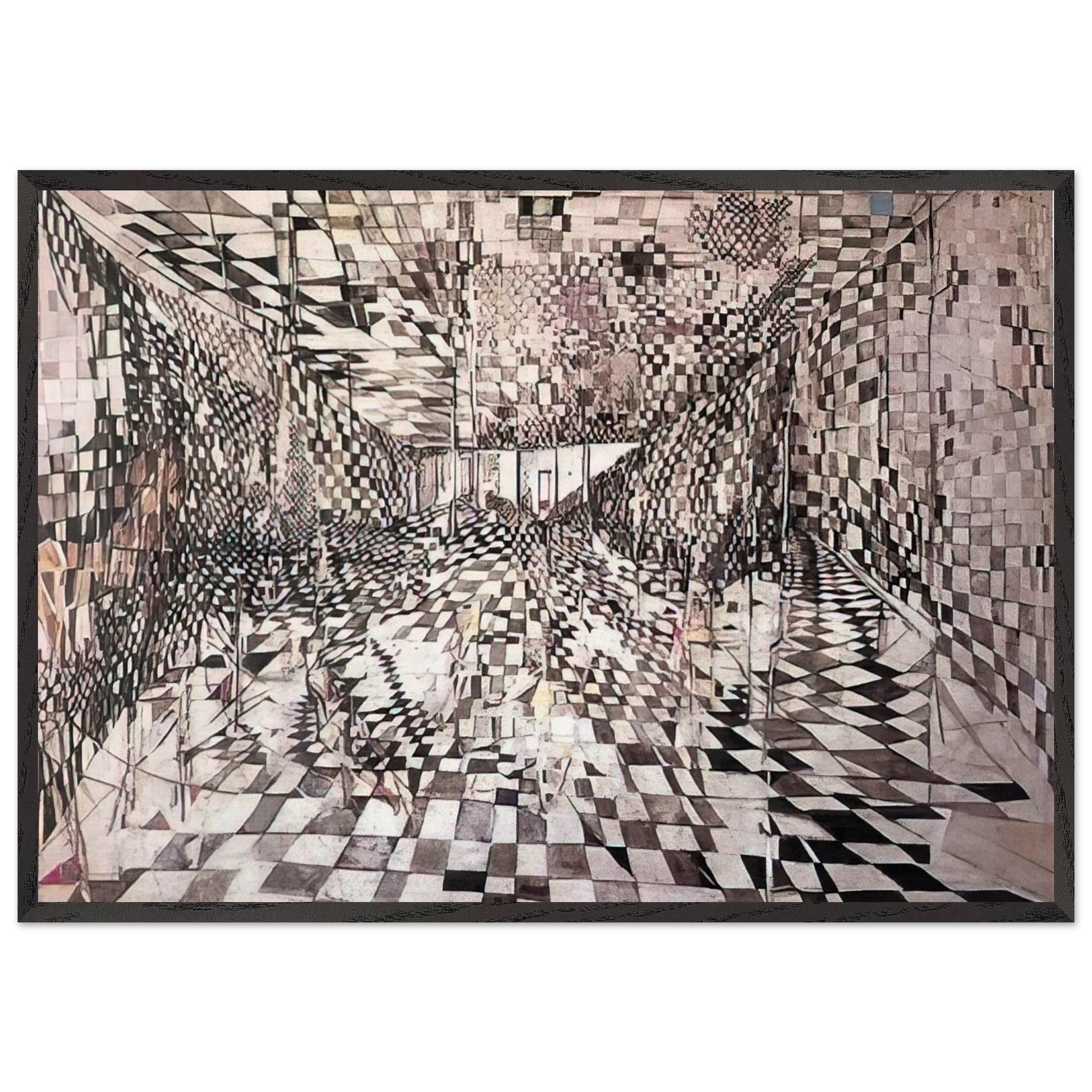 Enigma - 1947 - Maria Helena Vieira da Silva Framed Art Print – Black Wooden Frame - Default Title - -Framed Art Print