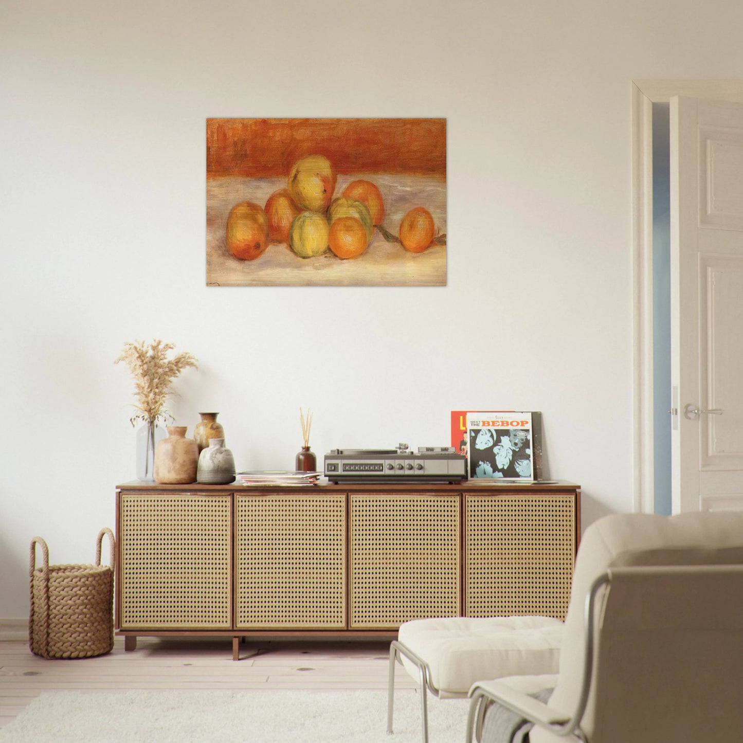 Apples and Manderines - Pierre-Auguste Renoir Brushed Aluminum Print - 70x100 cm / 28x40 inches | Pierre-Auguste Renoir Aluminum Print | Pierre-Auguste Renoir Prints