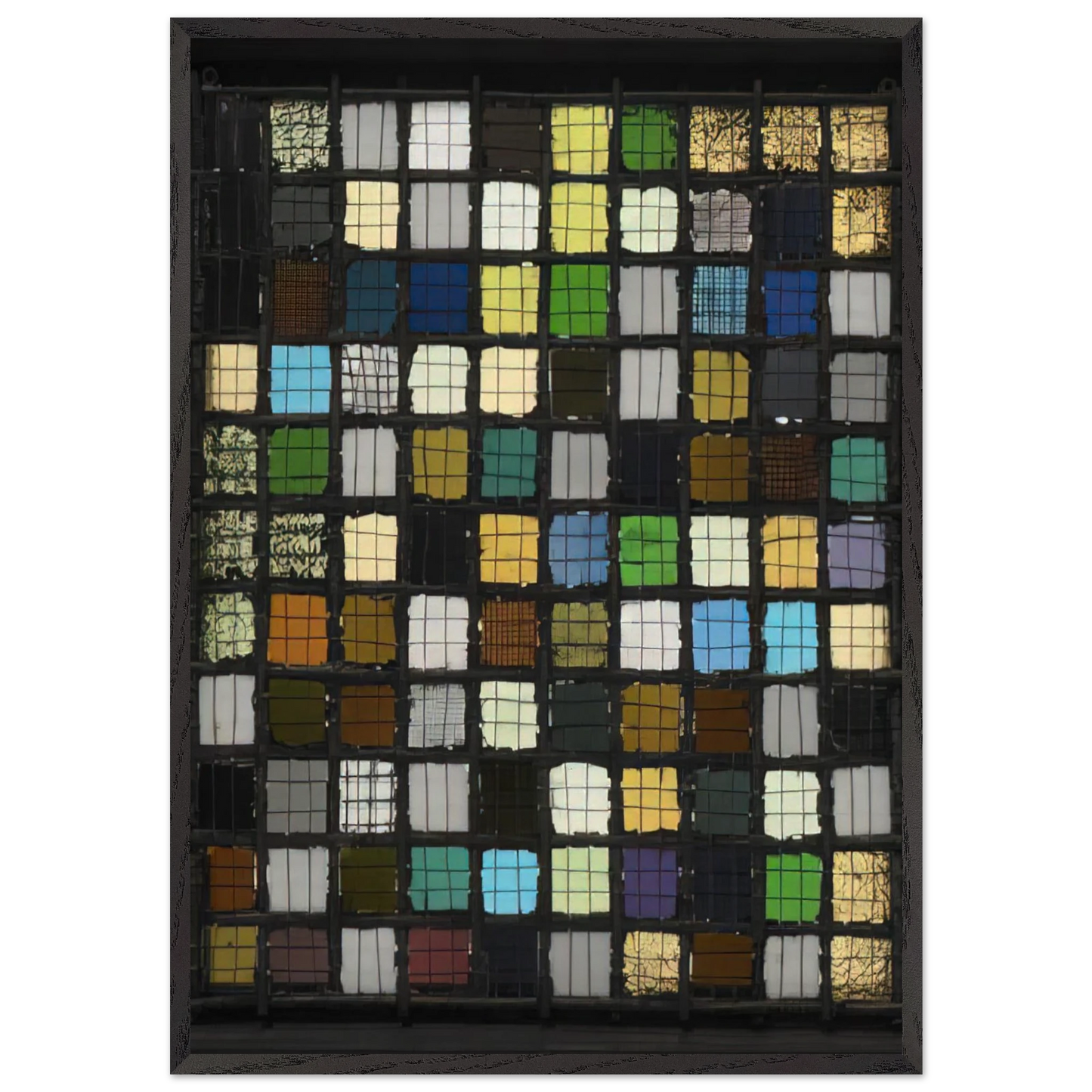 GRID MOUNTED 1921 - Josef Albers Framed Art Print – Black Wooden Frame - Default Title - -Framed Art Print