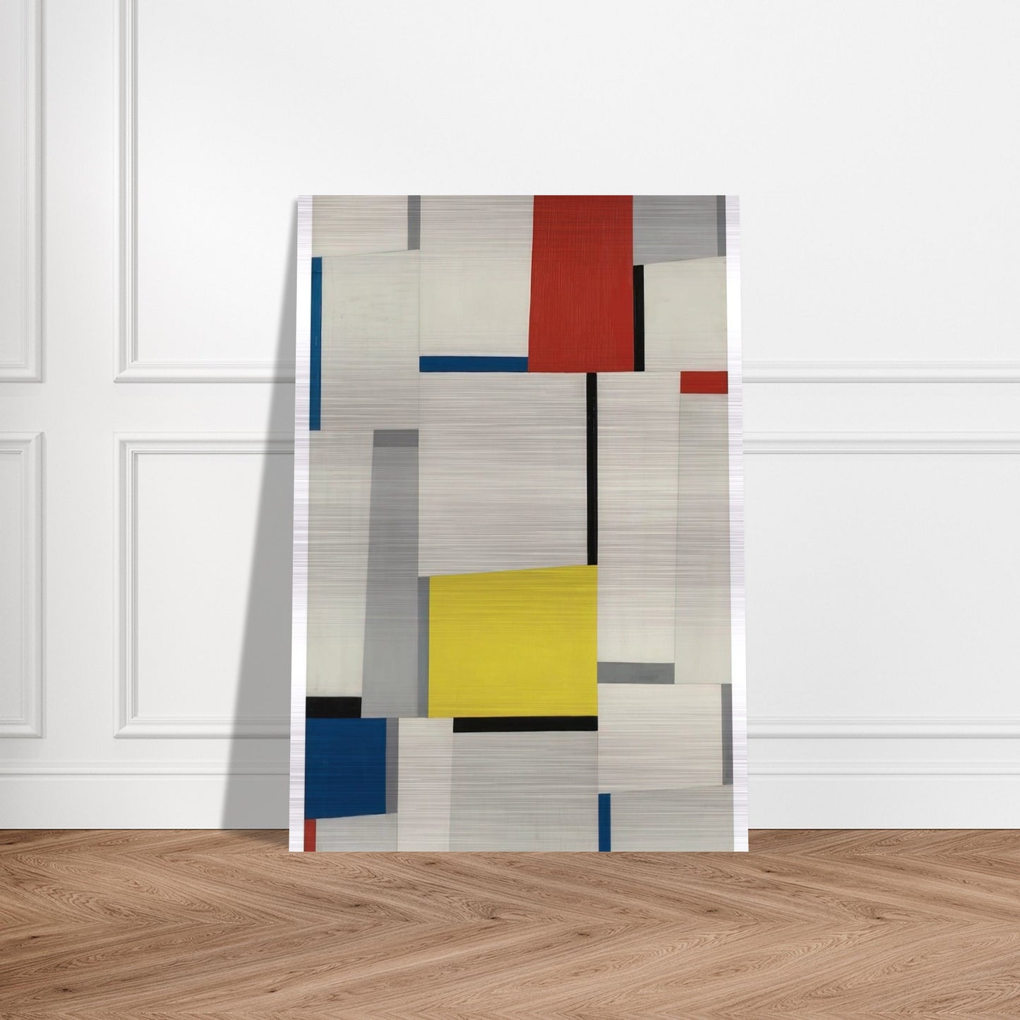 Relational Painting #65 - 1953 - Fritz Glarner Brushed Aluminum Print - 70x100 cm / 28x40 inches | Fritz Glarner Aluminum Print | Fritz Glarner Prints